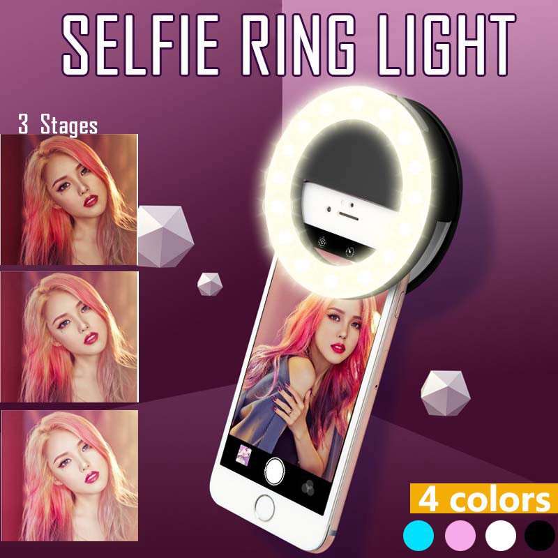 Photography Lighting Description - LED 셀카 링 라이트, USB 충전