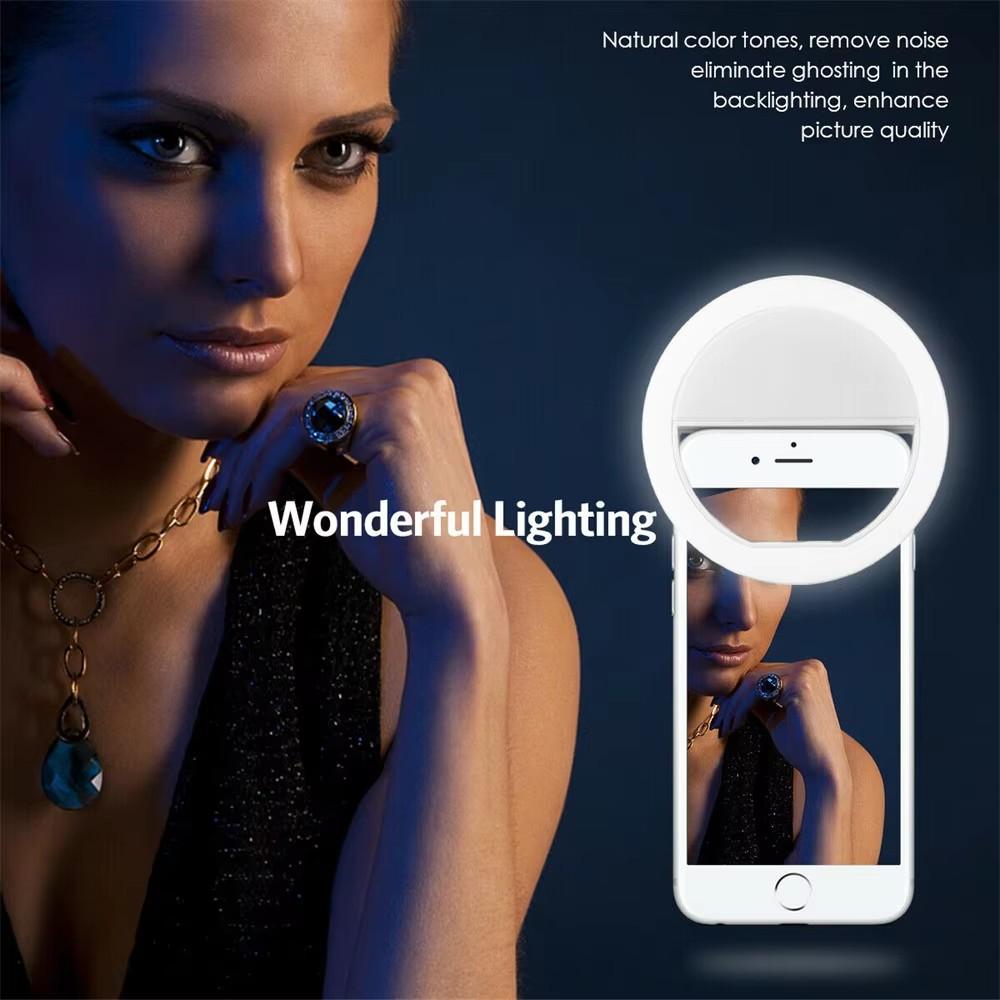 클립형 셀카 링 라이트, 충전식 USB, 3단계 밝기  - Photography Lighting Description 리뷰 및 가격