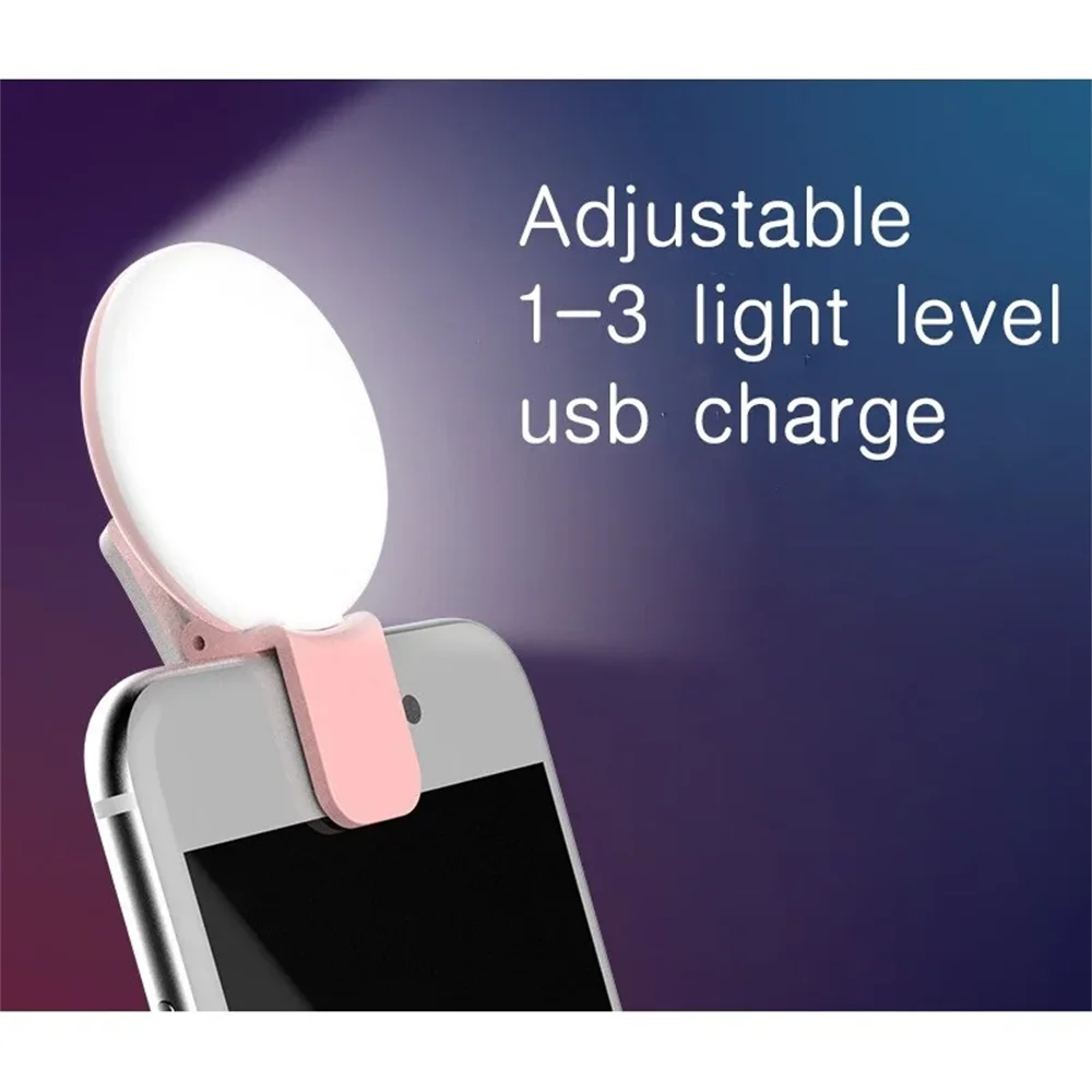 휴대용 미니 셀카 링 라이트, LED 램프, USB 충 - Photography Lighting Description 리뷰 및 가격